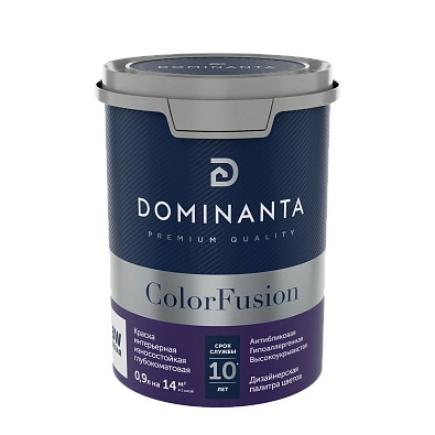 DOMINANTA ColorFusion Краска для стен и потолков износостойкая глубокоматовая