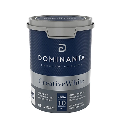 DOMINANTA CreativeWhite Краска для потолков и стен тиксотропная