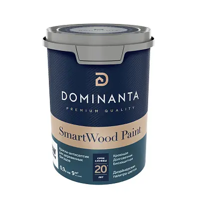 DOMINANTA SmartWood Paint Краска-антисептик для деревянных фасадов